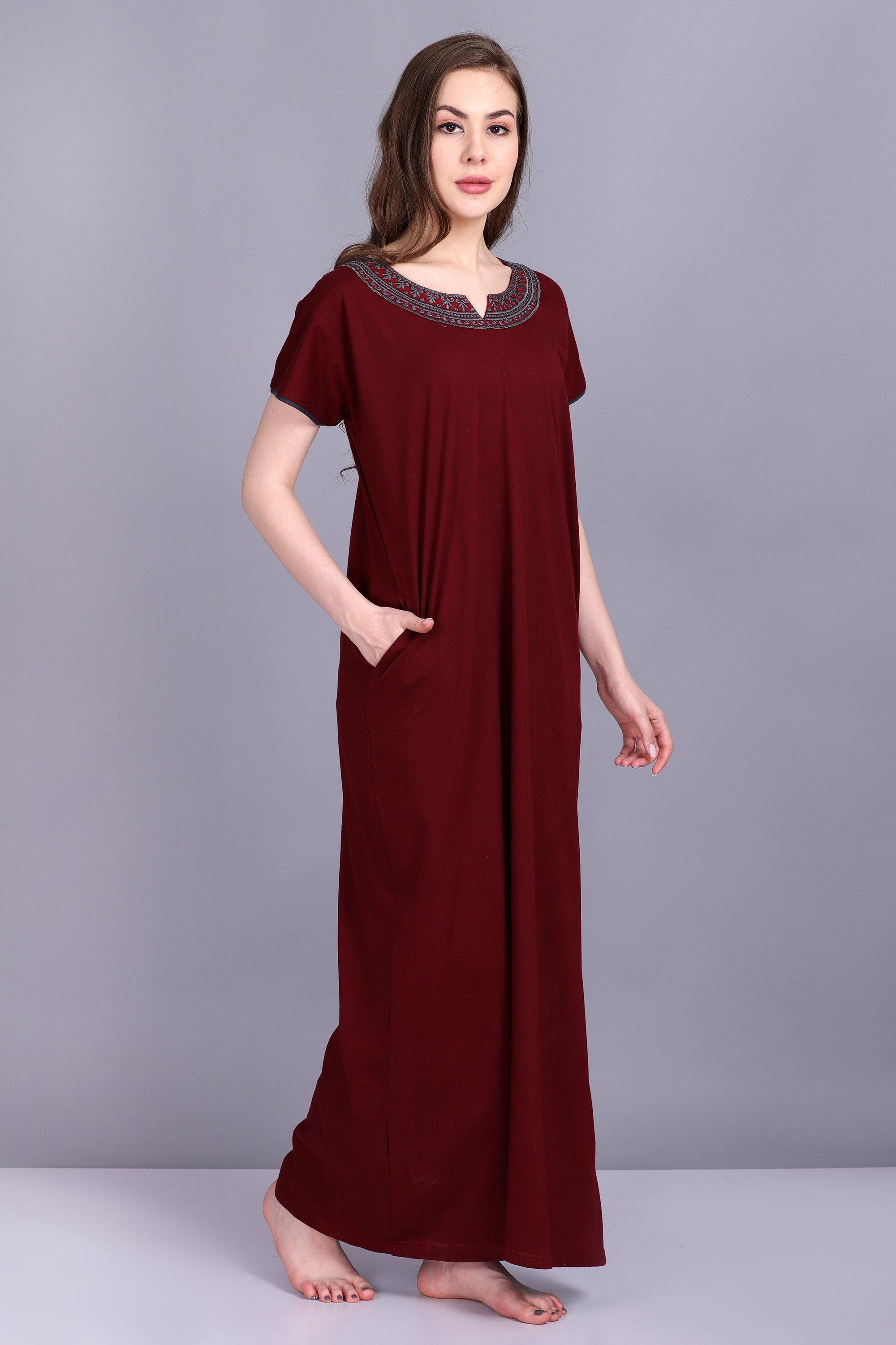 Maroon hotsell night dress