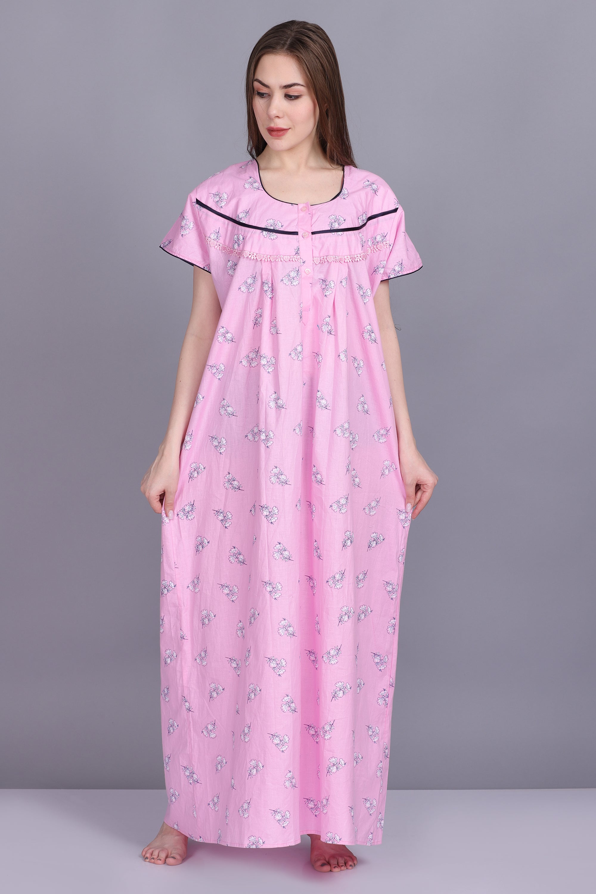 Cotton best sale nighty maxi