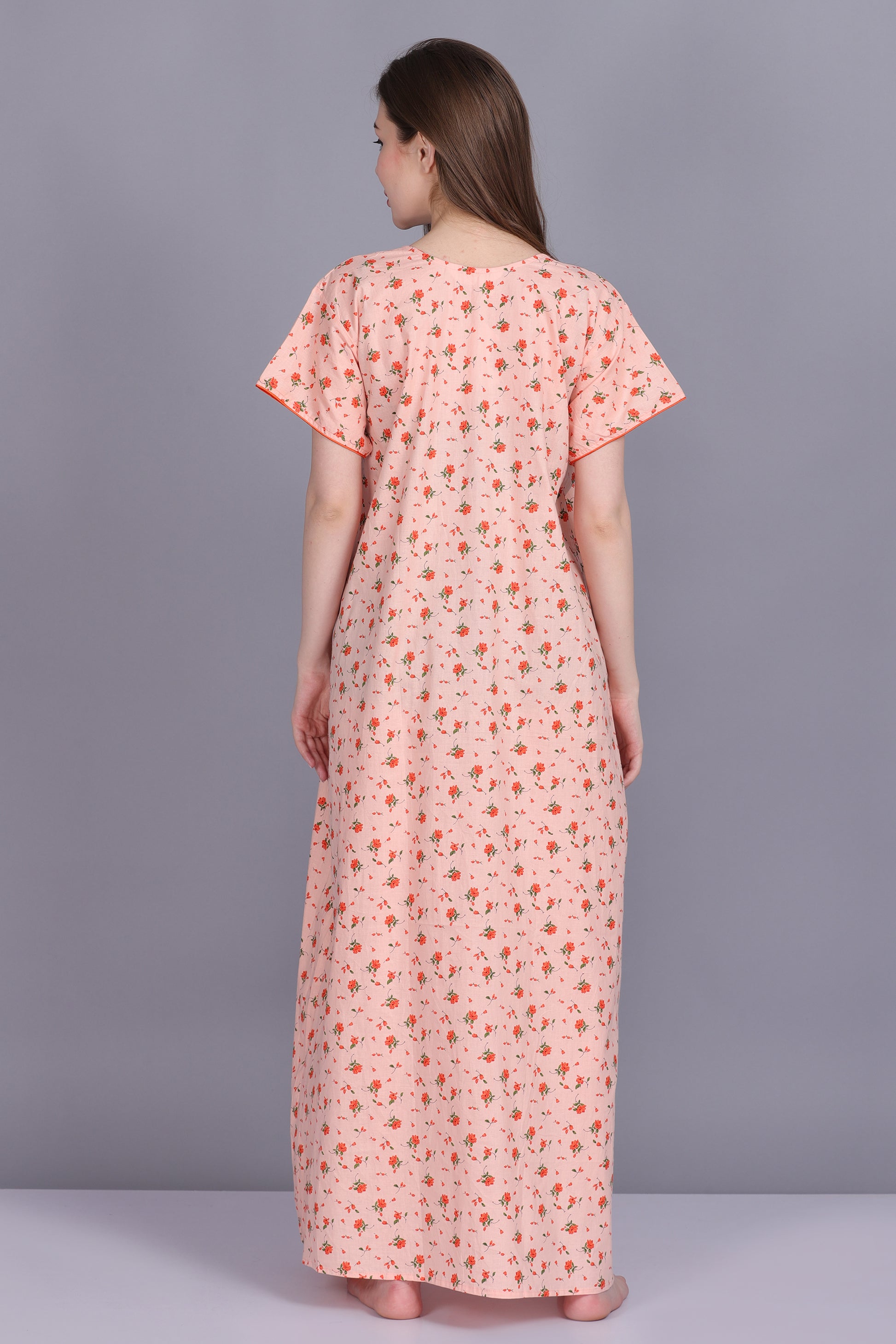 Women's Cotton Floral Print Maxi Nighty Sleepwear – Girls And Moms